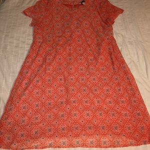 Patterned orange dress